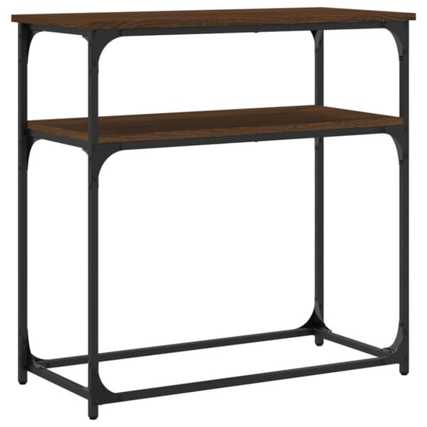 vidaXL konsolbord 75x35,5x75 cm konstrueret træ brun egetræsfarve - Sideborde