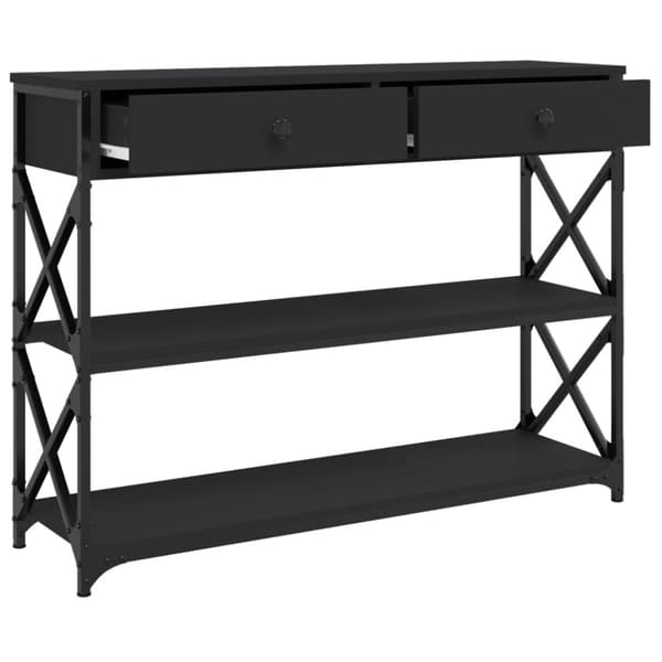 vidaXL konsolbord 100x28x75 cm konstrueret træ sort -  Sideborde