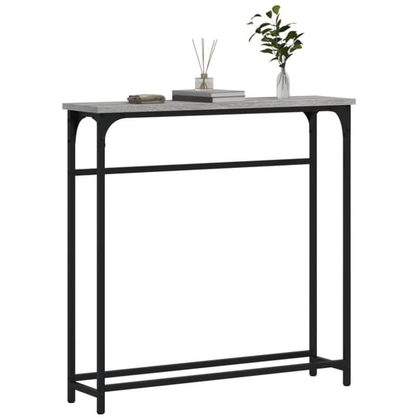 vidaXL Konsolipöytä harmaa Sonoma 75x19,5x75 cm tekninen puu - Apupöydät