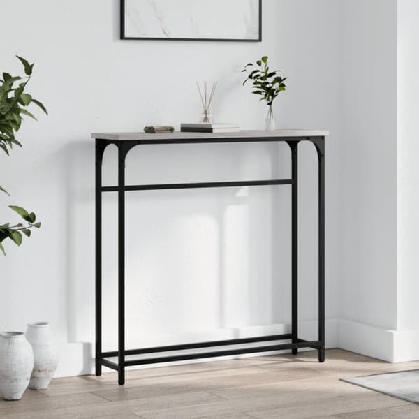 vidaXL Konsolipöytä harmaa Sonoma 75x19,5x75 cm tekninen puu -  Apupöydät