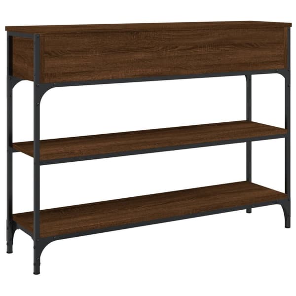 vidaXL Konsolipöytä ruskea tammi 100x25x75 cm tekninen puu -  Apupöydät