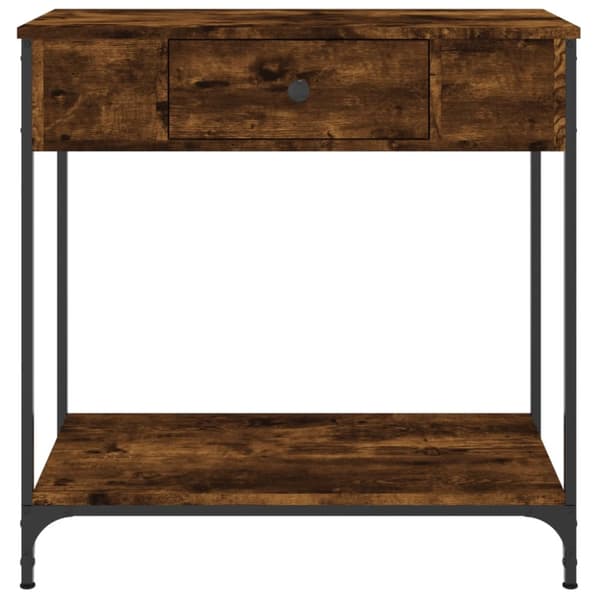 vidaXL konsolbord 75x34,5x75 cm konstrueret træ røget egetræsfarve - Sideborde