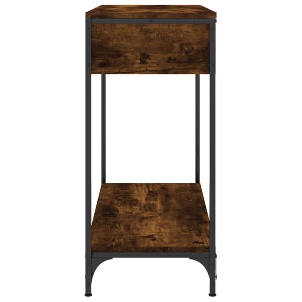 vidaXL konsolbord 75x34,5x75 cm konstrueret træ røget egetræsfarve - Sideborde