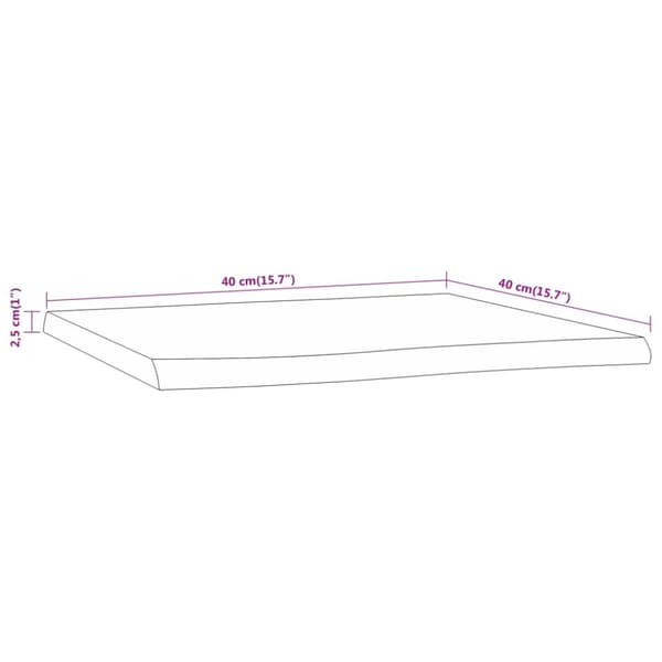 vidaXL Sivupöytä 40x40x2,5 cm täysi akasiapuu elävällä reunalla -  Apupöydät