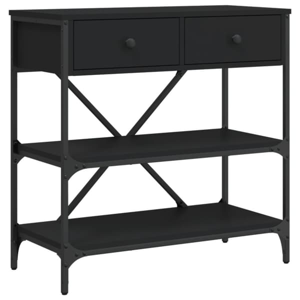 vidaXL konsolbord 75x34,5x75 cm konstrueret træ sort -  Sideborde