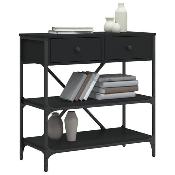vidaXL konsolbord 75x34,5x75 cm konstrueret træ sort -  Sideborde