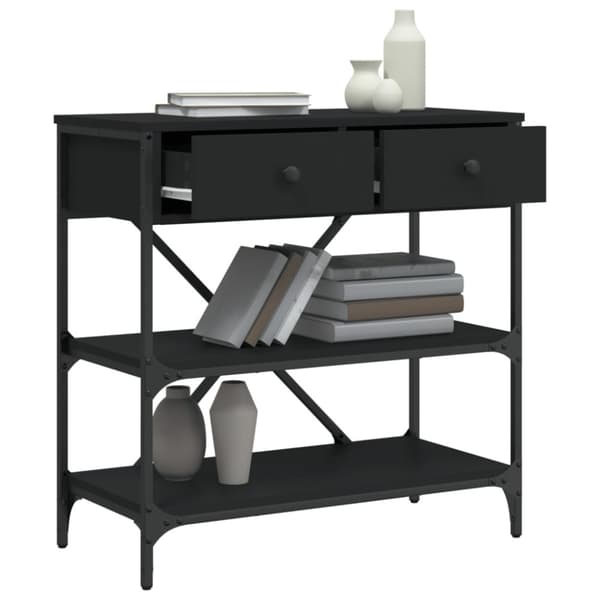 vidaXL konsolbord 75x34,5x75 cm konstrueret træ sort -  Sideborde