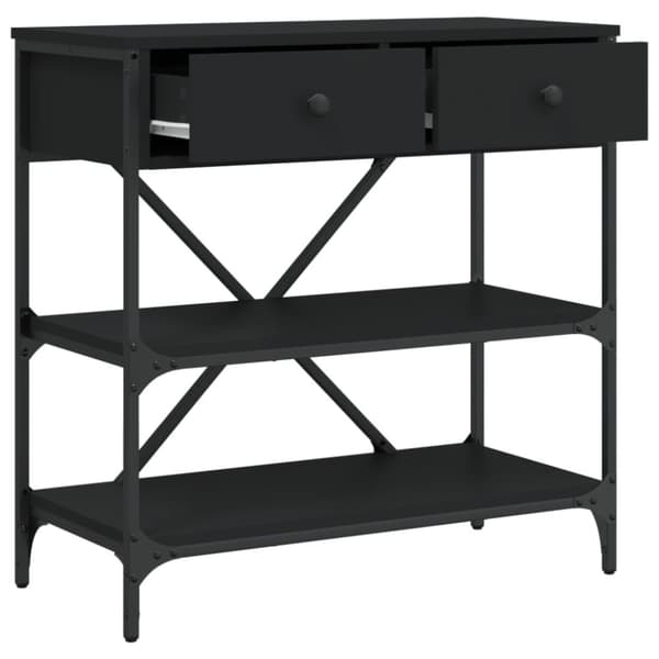 vidaXL konsolbord 75x34,5x75 cm konstrueret træ sort -  Sideborde