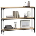Miniatyrbillede 4 af 11: vidaXL konsolbord 100x22,5x75 cm konstrueret træ sonoma-eg -  Sideborde