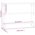 Miniatyrbillede 10 af 11: vidaXL konsolbord 100x22,5x75 cm konstrueret træ sonoma-eg -  Sideborde