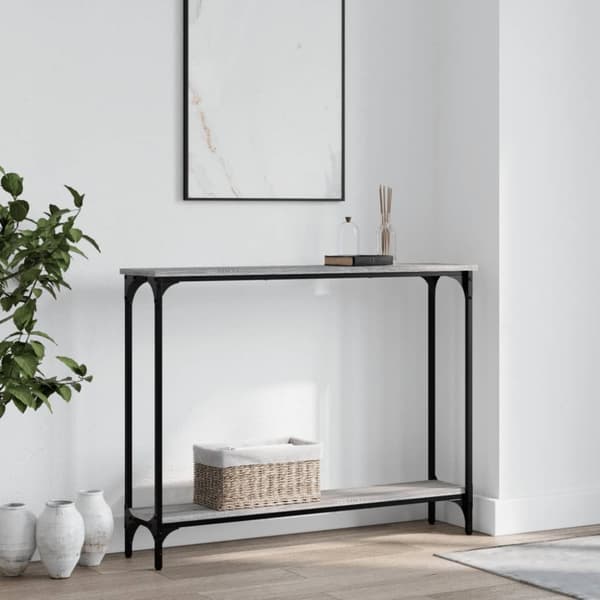 vidaXL Konsolipöytä harmaa Sonoma 100x22,5x75 cm tekninen puu -  Apupöydät