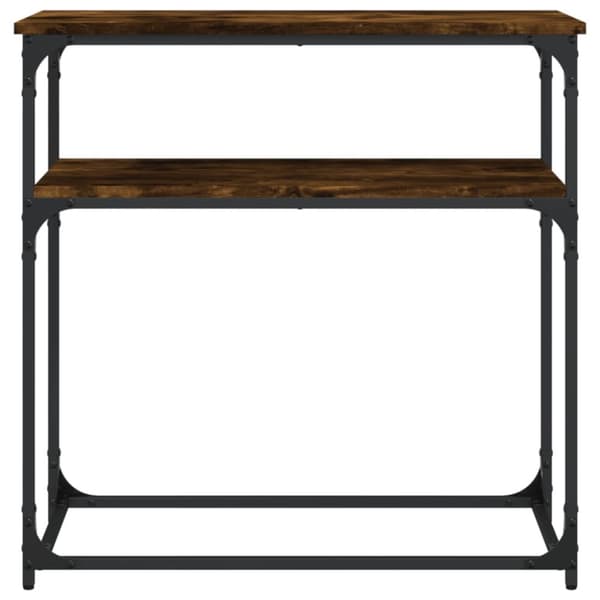 vidaXL konsolbord 75x35,5x75 cm konstrueret træ røget egetræsfarve - Sideborde
