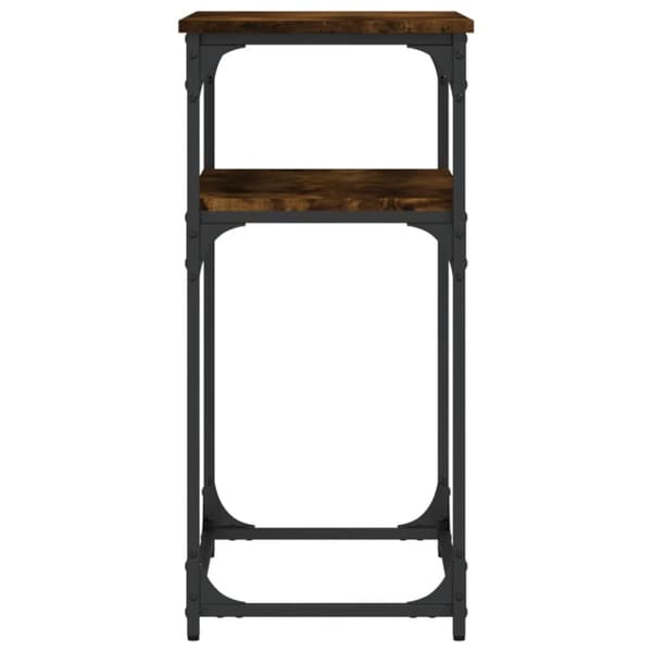 vidaXL konsolbord 75x35,5x75 cm konstrueret træ røget egetræsfarve - Sideborde