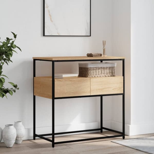 vidaXL Konsolipöytä Sonoma-tammi 75x40x75 cm tekninen puu -  Apupöydät