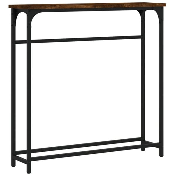 vidaXL Konsolipöytä savutammi 75x19,5x75 cm tekninen puu - Apupöydät