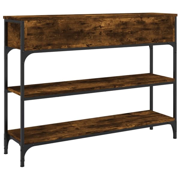 vidaXL Konsolipöytä savutammi 100x25x75 cm tekninen puu -  Apupöydät
