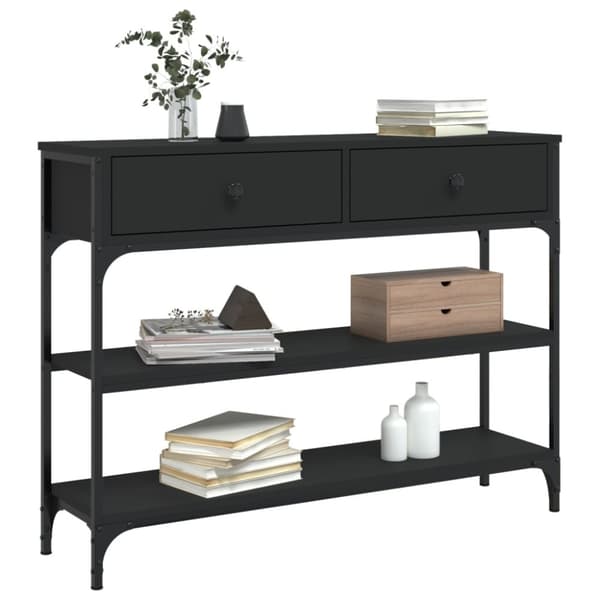 vidaXL konsolbord 100x25x75 cm konstrueret træ sort -  Sideborde