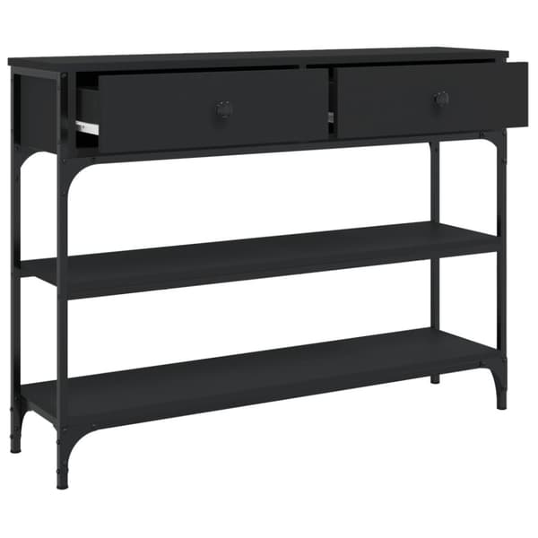 vidaXL konsolbord 100x25x75 cm konstrueret træ sort -  Sideborde