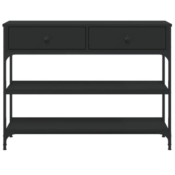 vidaXL konsolbord 100x25x75 cm konstrueret træ sort -  Sideborde