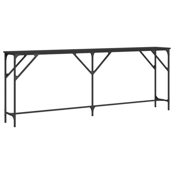 vidaXL Konsolipöytä musta 200x29x75 cm tekninen puu -  Apupöydät