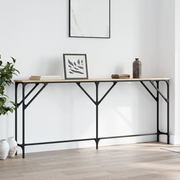 vidaXL konsolbord 180x23x75 cm konstrueret træ sonoma-eg -  Sideborde