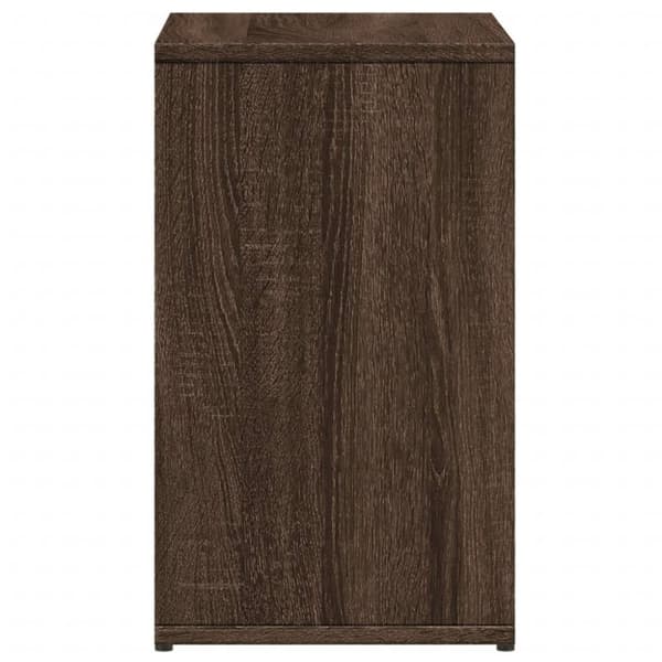 vidaXL sidebord 50x30x50 cm konstrueret træ brun egetræ