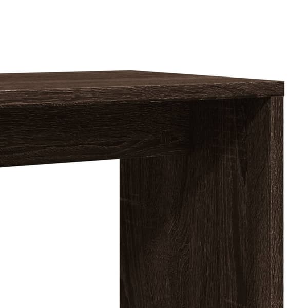 vidaXL sidebord 50x30x50 cm konstrueret træ brun egetræ