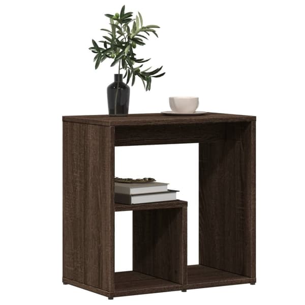 vidaXL Sidebord 2 stk brun 50x30x50 cm konstruert tre