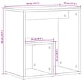Miniatyrbilde 10 av 11: vidaXL Sidebord 2 stk svart 50x30x50 cm konstruert tre
