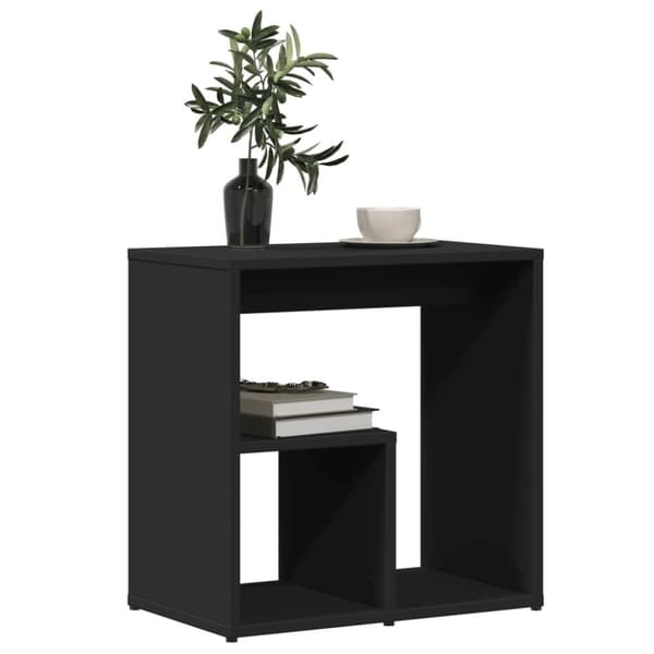 vidaXL Sivupöydät 2 kpl musta 50x30x50 cm tekninen puu