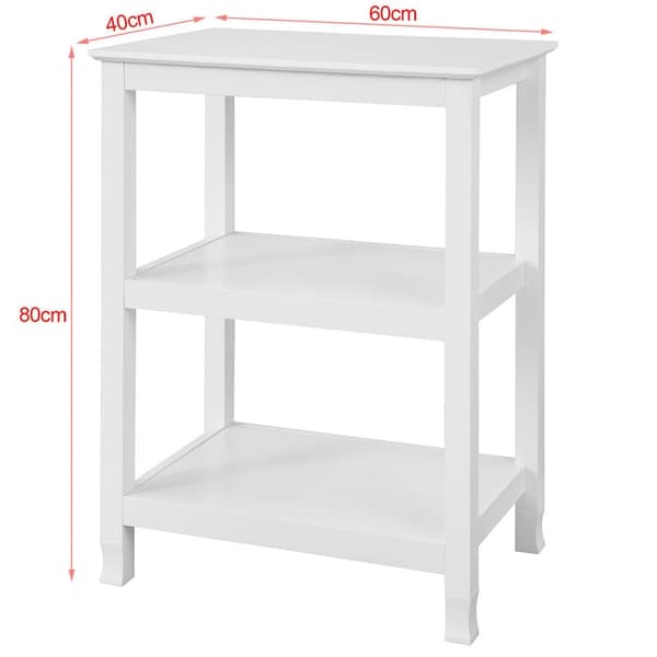 Rootz konsolbord - Printerstander - Mikrobølgeskab - Stilfuld opbevaring - Buede ben - Alsidig brug - 60 cm x 80 cm x 40 cm