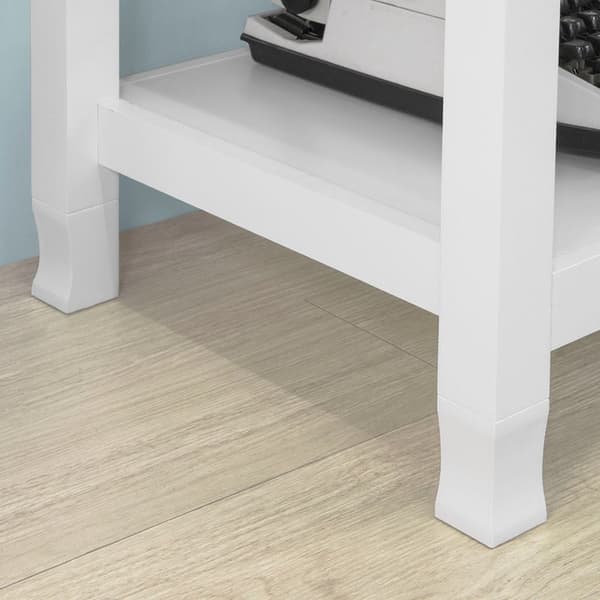 Rootz konsolbord - Printerstander - Mikrobølgeskab - Stilfuld opbevaring - Buede ben - Alsidig brug - 60 cm x 80 cm x 40 cm