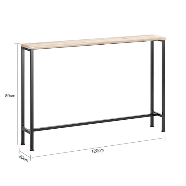 Rootz Vintage -konsolipöytä - Eteisen pöytä - Senkki - MDF ja metalli - Tukeva, tilaa säästävä, heilumaton muotoilu - 120 cm x 65 cm x 20 cm