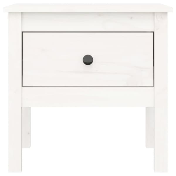 The Living Store sideborde 2 stk. 50x50x49 cm massivt fyrretræ hvid - Sideborde