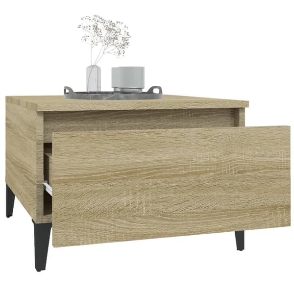The Living Store sideborde 2 stk. 50x46x35 cm konstrueret træ sonoma-eg -  Sideborde