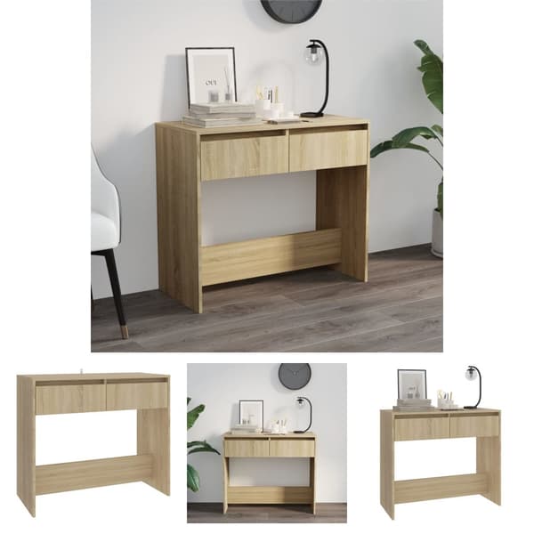 The Living Store konsolbord 89x41x76,5 cm stål sonoma-eg -  Sideborde