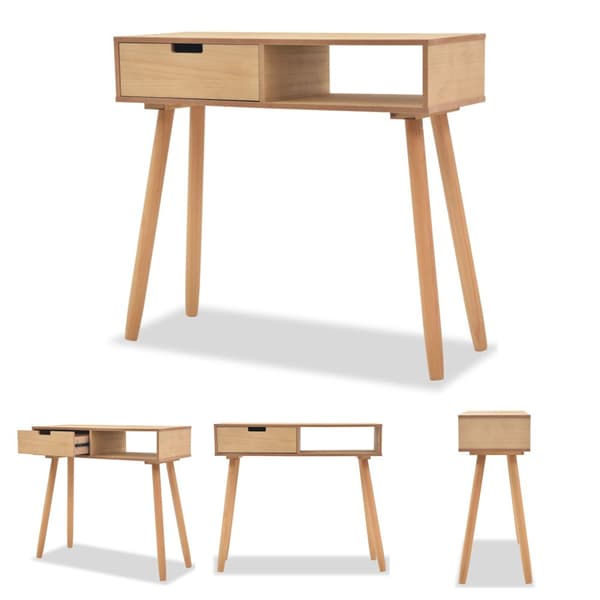 The Living Store Konsolbord massiv furu 80x30x72 cm brun -  Avlastningsbord