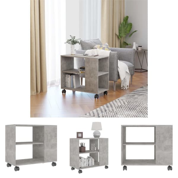 The Living Store sidebord 70x35x55 cm konstrueret træ betongrå -  Sideborde