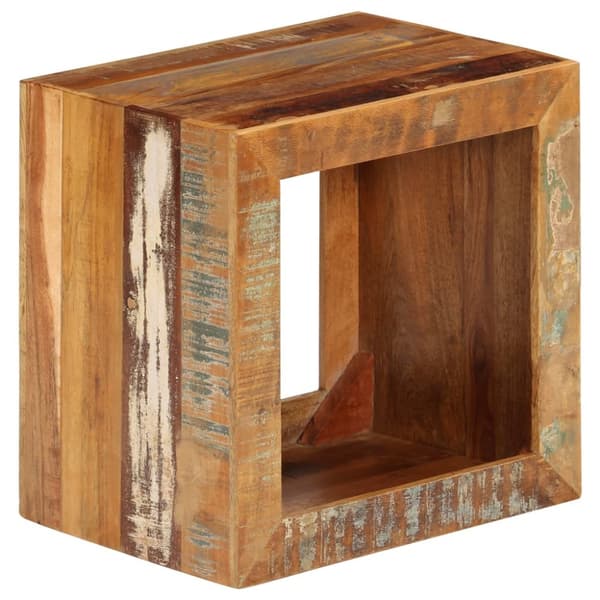 The Living Store skammel 40x30x40 cm massivt genbrugstræ -  Sideborde