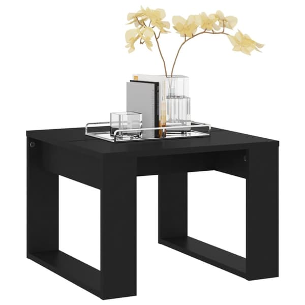 The Living Store sidebord 50x50x35 cm konstrueret træ sort -  Sideborde