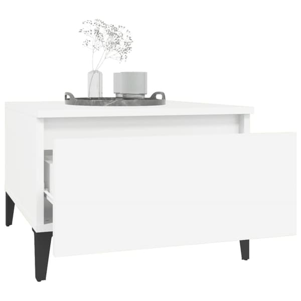 The Living Store sideborde 2 stk. 50x46x35 cm konstrueret træ hvid - Sideborde