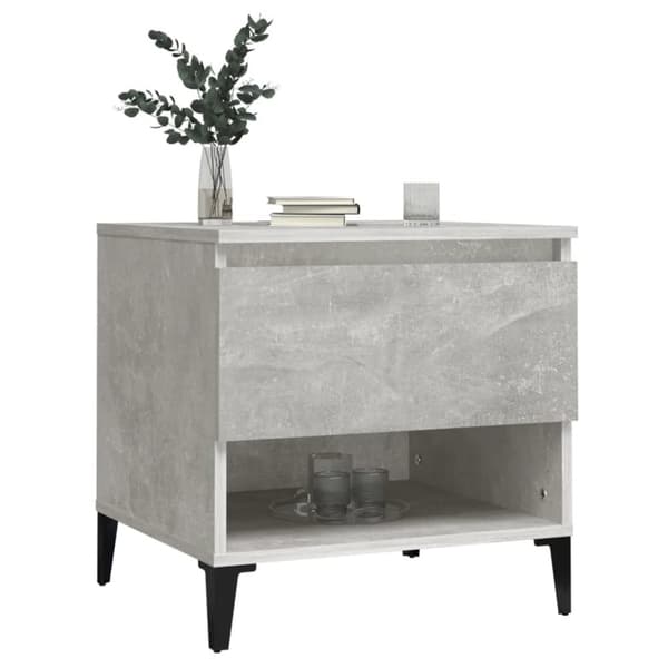 The Living Store sideborde 2 stk. 50x46x50 cm konstrueret træ betongrå - Sideborde