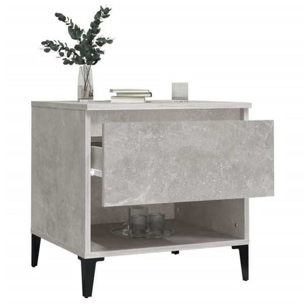 The Living Store sideborde 2 stk. 50x46x50 cm konstrueret træ betongrå - Sideborde