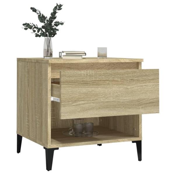 The Living Store Sivupöydät 2 kpl Sonoma-tammi 50x46x50 cm tekninen puu -  Apupöydät