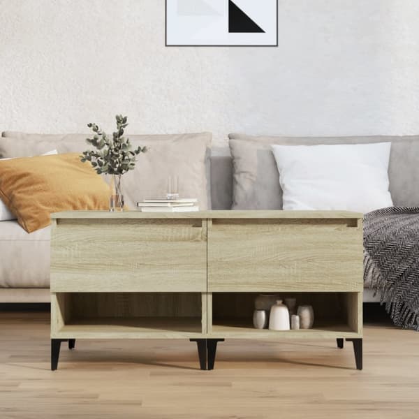 The Living Store Sivupöydät 2 kpl Sonoma-tammi 50x46x50 cm tekninen puu -  Apupöydät