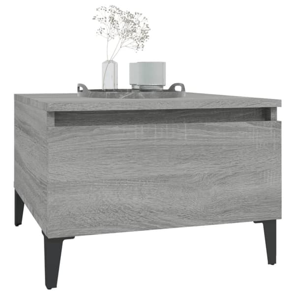 The Living Store Sivupöydät 2 kpl harmaa Sonoma 50x46x35 cm tekninen puu -  Apupöydät