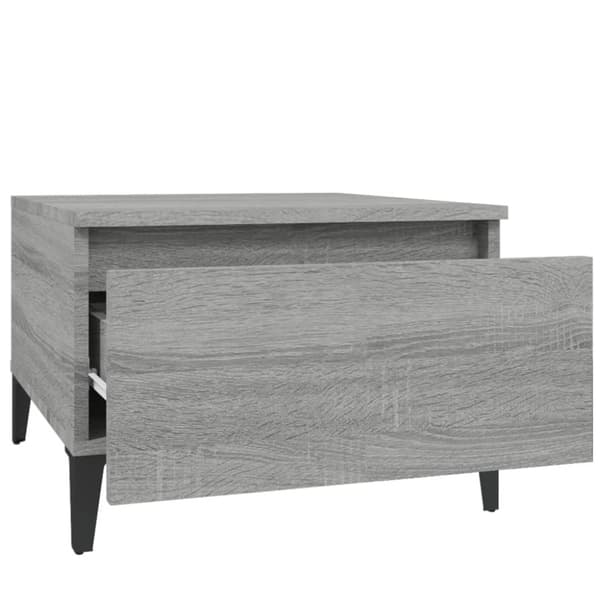 The Living Store Sivupöydät 2 kpl harmaa Sonoma 50x46x35 cm tekninen puu -  Apupöydät
