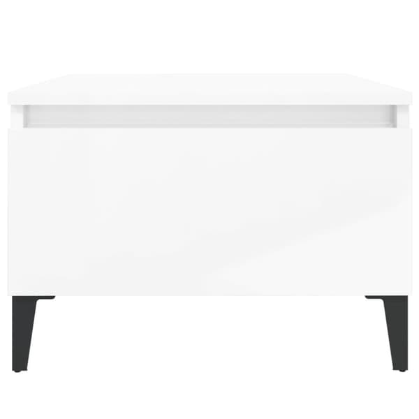 The Living Store sidebord 50x46x35 cm konstrueret træ hvid højglans - Sideborde