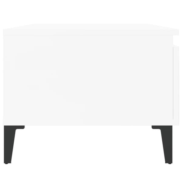 The Living Store sidebord 50x46x35 cm konstrueret træ hvid højglans -  Sideborde