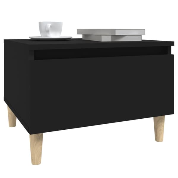 The Living Store Sidobord 2 st svart 50x46x35 cm konstruerat trä - Avlastningsbord